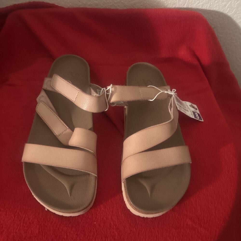 Skechers Arch Comfort Womens Solid Pink Slide Sandal Slip On US 8